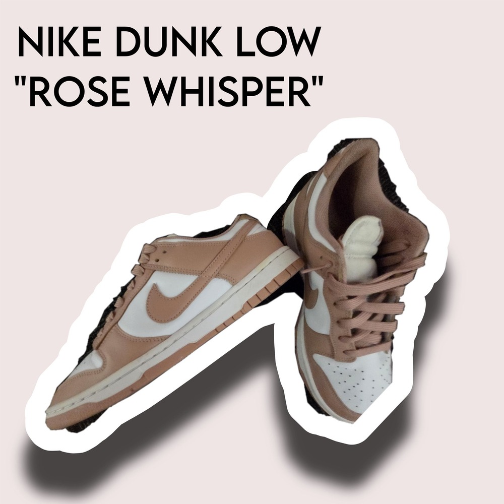Nike Dunk Low Sneakers Womens 9.5 Rose Whisper White Pink EUC DD1503-118